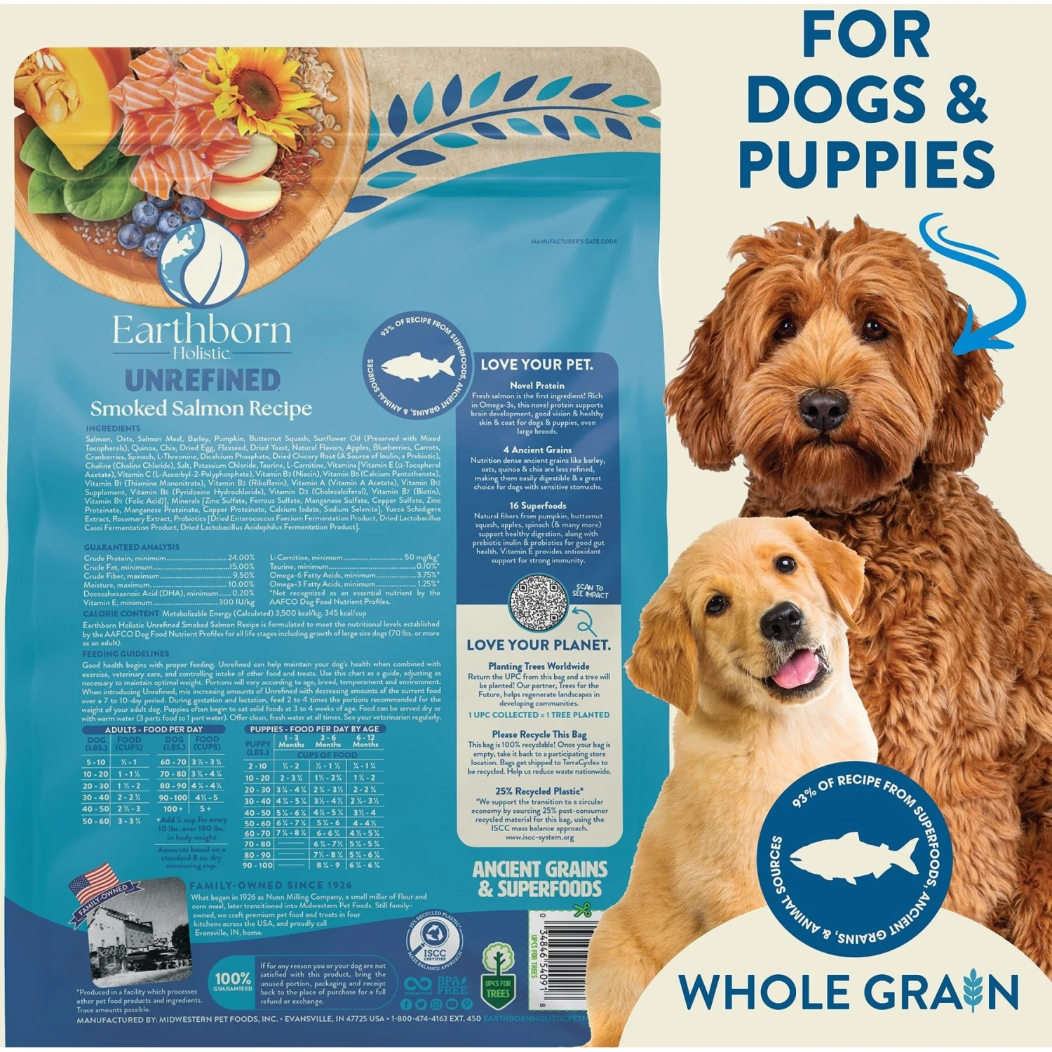 Earthborn Holistic Unrefined Smoked Salmon With Ancient Grains & Superfoods Dry Dog Food 5 Earthborn Holistic Unrefined Smoked Salmon With Ancient Grains & Superfoods Dry Dog Food - Image 3