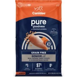CANIDAE Grain-Free PURE Senior Limited Ingredient Chicken, Sweet Potato & Garbanzo Bean Recipe Dry Dog Food