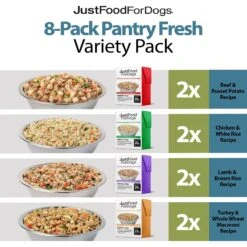 JustFoodForDogs Variety Pack Frozen Human-Grade Fresh Dog Food & JustFoodForDogs Pantry Fresh Human-Grade Non-GMO Variety Pack Fresh Dog Food, 12.5-oz Pouch, Case Of 8 16 JustFoodForDogs Variety Pack Frozen Human-Grade Fresh Dog Food & JustFoodForDogs Pantry Fresh Human-Grade Non-GMO Variety Pack Fresh Dog Food, 12.5-oz Pouch, Case Of 8 -Blue Buffalo Shop 933446 PT5. AC SS1800 V1692305570