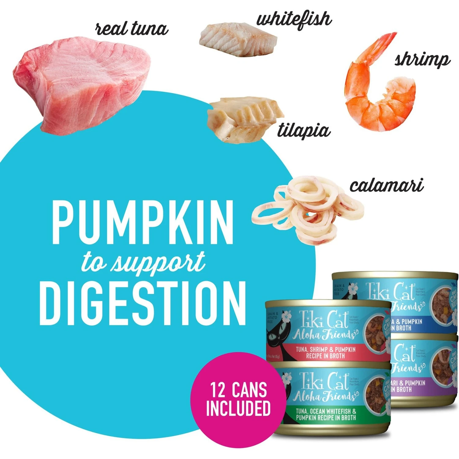 Tiki Cat Aloha Friends Variety Pack Grain-Free Wet Cat Food & Tiki Cat Grill Variety Pack Grain-Free Canned Cat Food 6 Tiki Cat Aloha Friends Variety Pack Grain-Free Wet Cat Food & Tiki Cat Grill Variety Pack Grain-Free Canned Cat Food - Image 4