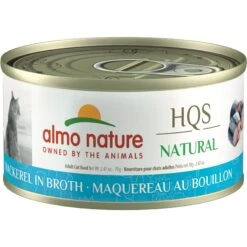 Almo Nature HQS Natural Mackerel In Broth Grain-Free Canned Cat Food
