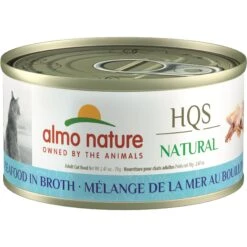 Almo Nature HQS Natural Mixed Seafood In Broth Grain-Free Canned Cat Food