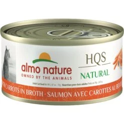 Almo Nature HQS Natural Salmon With Carrots In Broth Grain-Free Canned Cat Food