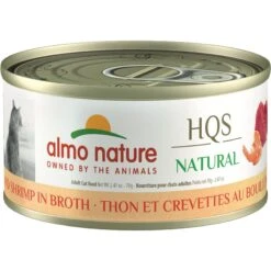 Almo Nature HQS Natural Tuna & Shrimp In Broth Grain-Free Canned Cat Food