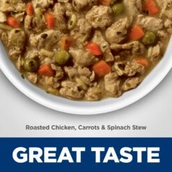 Hill's Science Diet Adult Healthy Cuisine Roasted Chicken, Carrots & Spinach Stew Canned Dog Food -Blue Buffalo Shop 94002 PT3. AC SS1800 V1598148395
