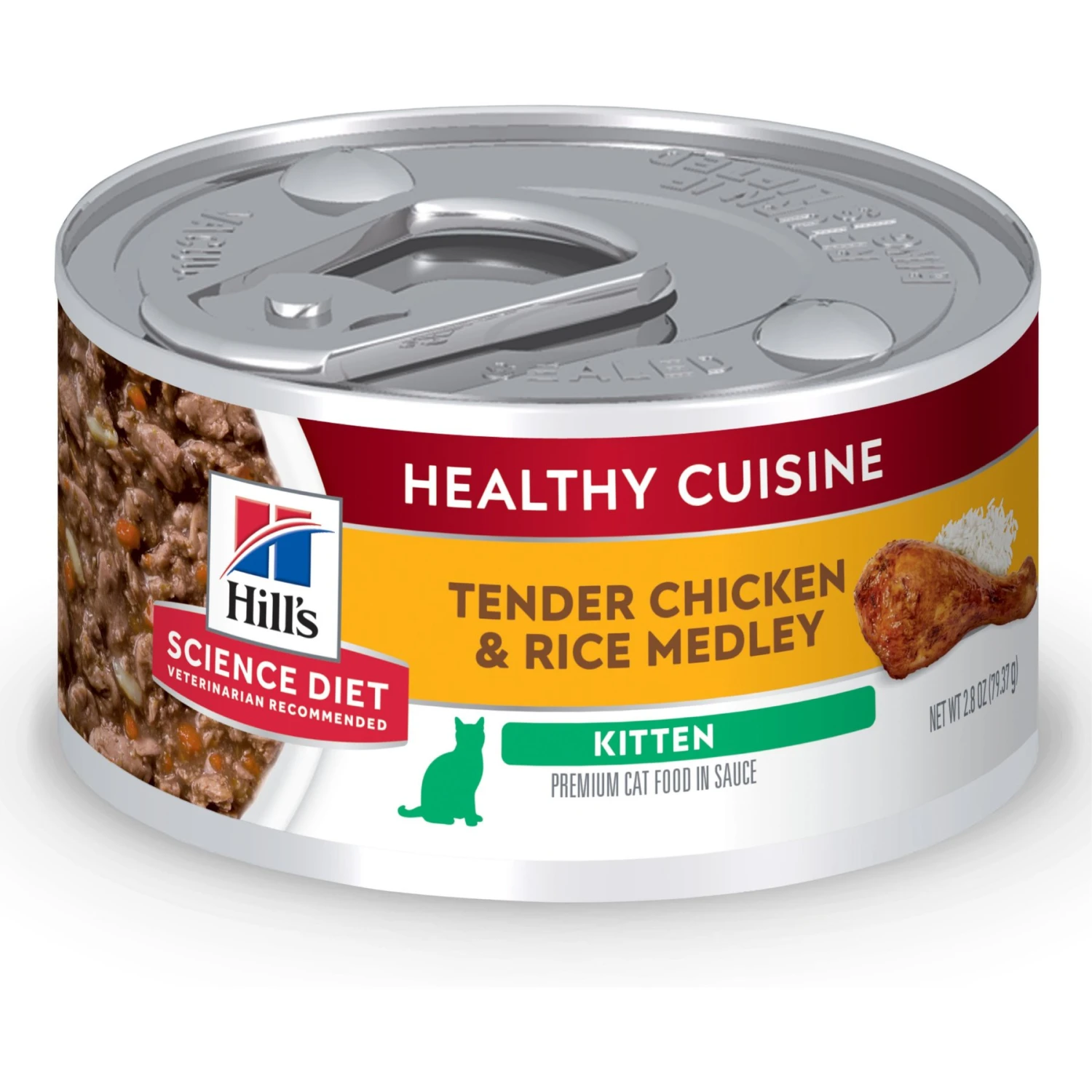 Hill's Science Diet Kitten Healthy Cuisine Tender Chicken & Rice Medley Canned Cat Food 3 Hill's Science Diet Kitten Healthy Cuisine Tender Chicken & Rice Medley Canned Cat Food