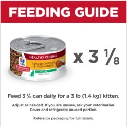 Hill's Science Diet Kitten Healthy Cuisine Tender Chicken & Rice Medley Canned Cat Food 17 Hill's Science Diet Kitten Healthy Cuisine Tender Chicken & Rice Medley Canned Cat Food -Blue Buffalo Shop 94018 PT6. AC SS1800 V1693497929