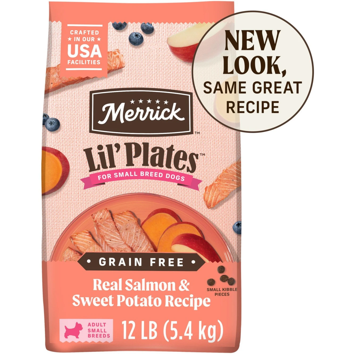 Merrick Lil' Plates Grain-Free Chicken-Free Real Salmon + Sweet Potato Recipe Small Breed Dry Dog Food 3 Merrick Lil' Plates Grain-Free Chicken-Free Real Salmon + Sweet Potato Recipe Small Breed Dry Dog Food