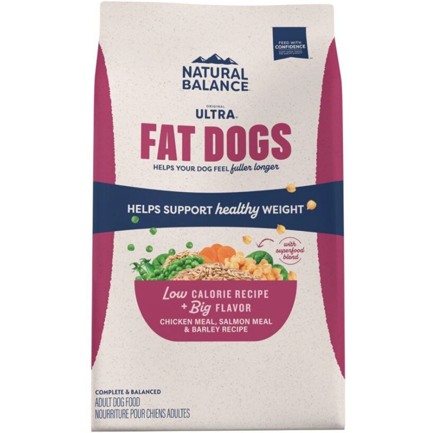 Natural Balance Fat Dogs Chicken & Salmon Formula Low Calorie Dry Dog Food 3 Natural Balance Fat Dogs Chicken & Salmon Formula Low Calorie Dry Dog Food