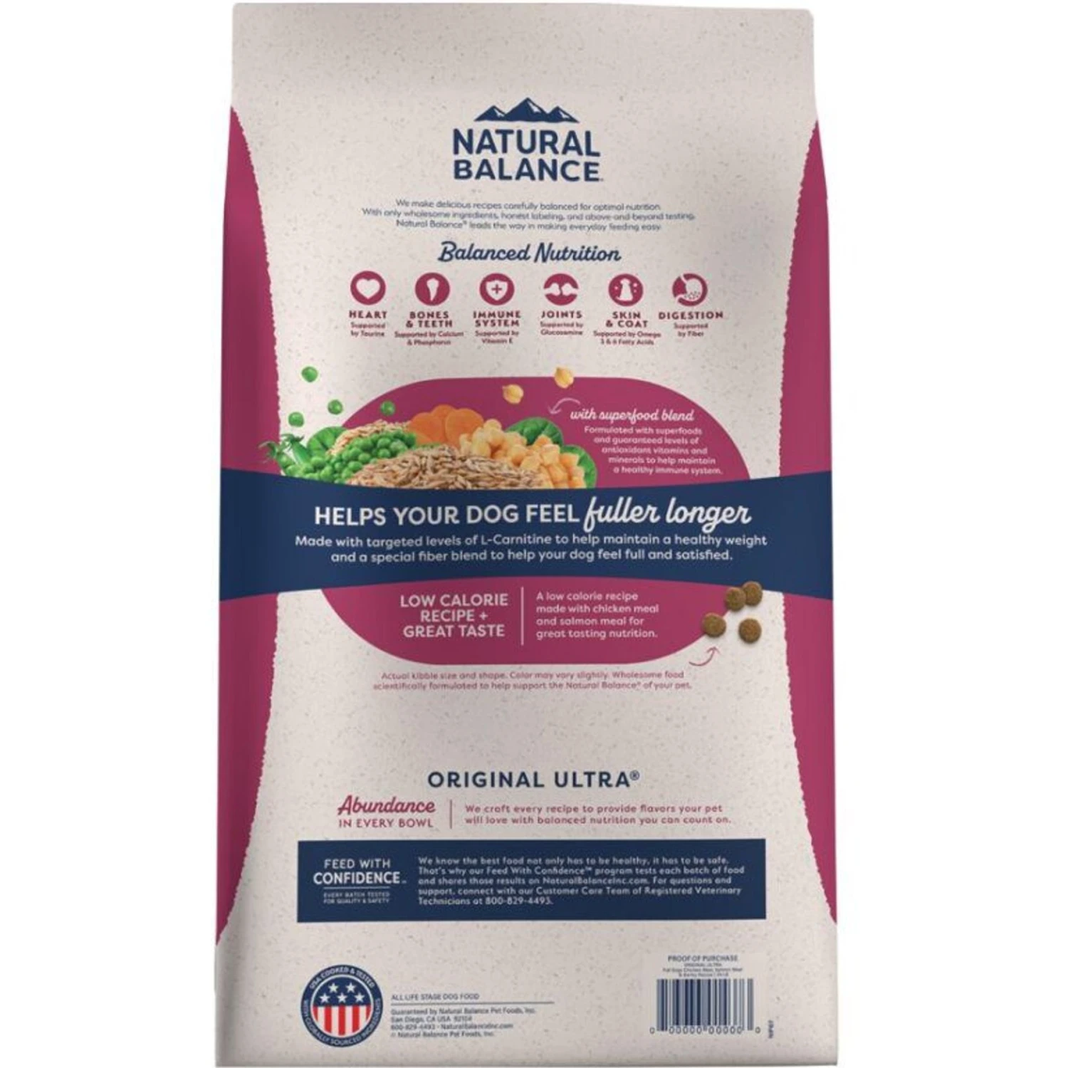 Natural Balance Fat Dogs Chicken & Salmon Formula Low Calorie Dry Dog Food 5 Natural Balance Fat Dogs Chicken & Salmon Formula Low Calorie Dry Dog Food - Image 3