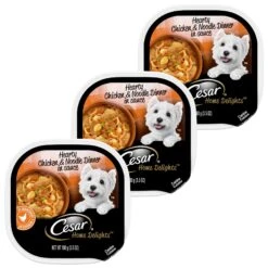 Cesar Home Delights Hearty Chicken & Noodle Dinner In Sauce Wet Dog Food, 3.5-oz Tray