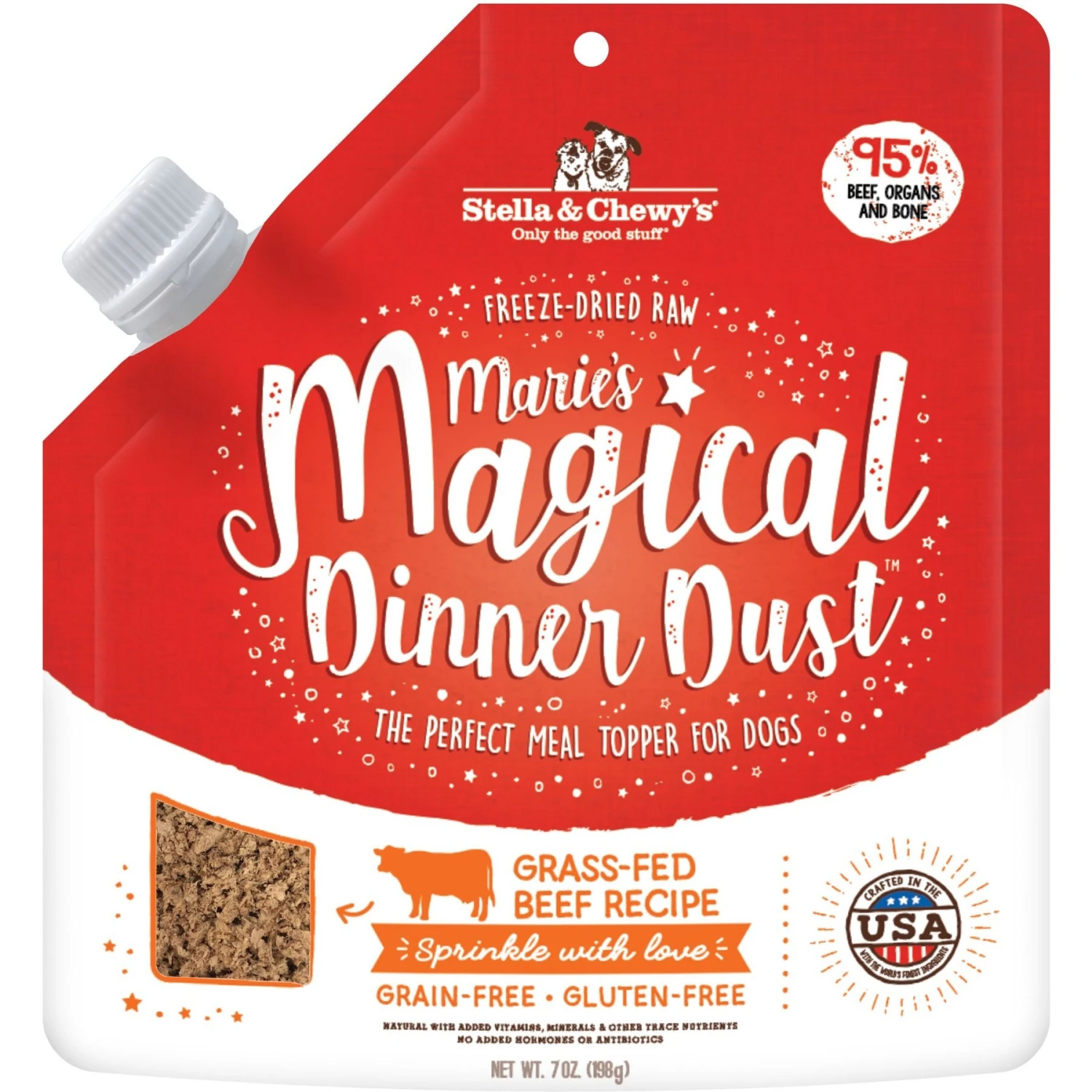 Stella & Chewy's Marie's Magical Dinner Freeze-Dried Raw Dust Grass-Fed Beef Dog Food Topper & Stella & Chewy's Marie's Magical Dinner Dust Freeze-Dried Raw Cage-Free Chicken Dog Food Topper 4 Stella & Chewy's Marie's Magical Dinner Freeze-Dried Raw Dust Grass-Fed Beef Dog Food Topper & Stella & Chewy's Marie's Magical Dinner Dust Freeze-Dried Raw Cage-Free Chicken Dog Food Topper - Image 2