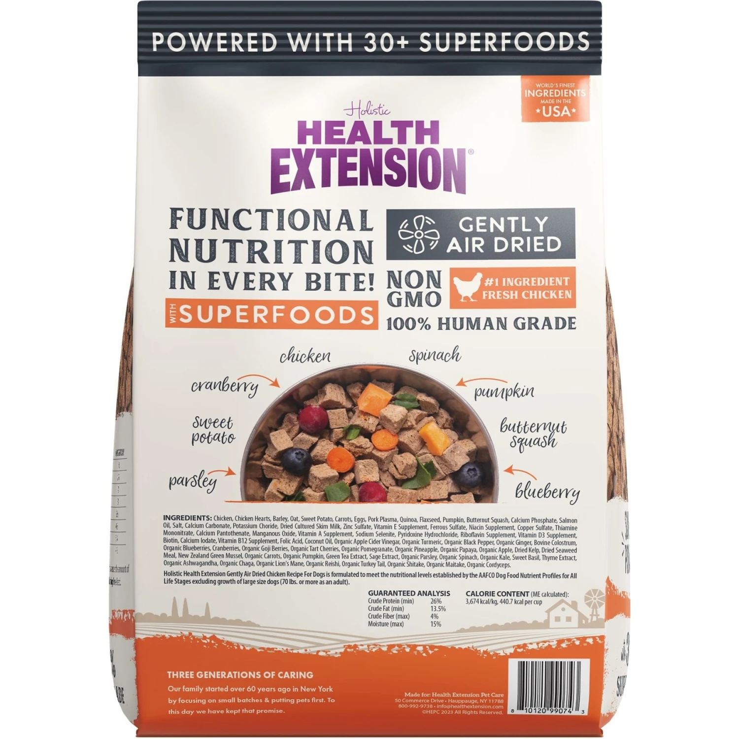 Health Extension Chicken Recipe Non-GMO Air-Dried Dog Food, 2-lb Bag 4 Health Extension Chicken Recipe Non-GMO Air-Dried Dog Food, 2-lb Bag - Image 2