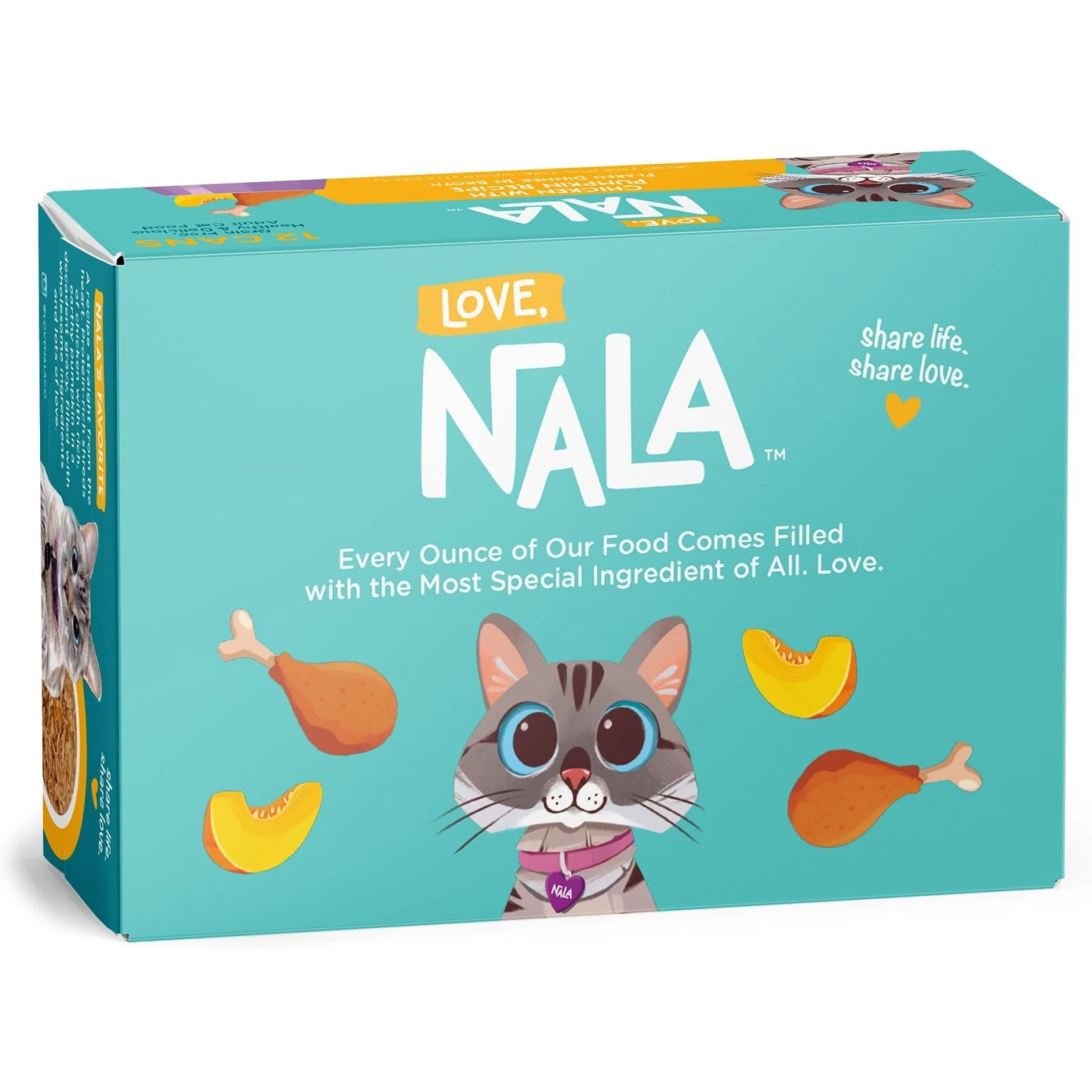 Love, Nala Flaked Chicken With Pumpkin Recipe In Broth Adult Grain-Free Wet Cat Food, 2.8-oz Can, Case Of 12 4 Love, Nala Flaked Chicken With Pumpkin Recipe In Broth Adult Grain-Free Wet Cat Food, 2.8-oz Can, Case Of 12 - Image 2