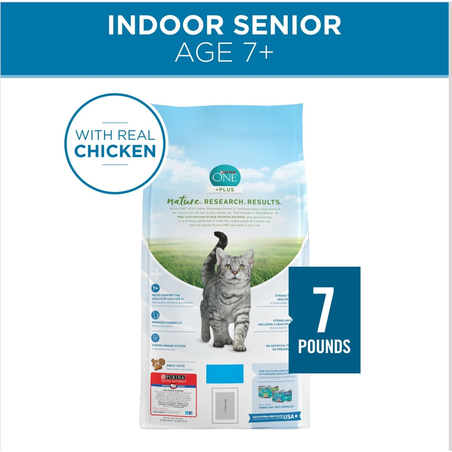Fancy Feast Senior 7+ Chicken, Beef & Tuna Feasts Variety Pack Canned Cat Food & Purina ONE Indoor Advantage Senior 7+ High Protein Natural Dry Cat Food 9 Fancy Feast Senior 7+ Chicken, Beef & Tuna Feasts Variety Pack Canned Cat Food & Purina ONE Indoor Advantage Senior 7+ High Protein Natural Dry Cat Food - Image 7