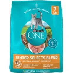 Purina ONE Tender Selects Blend With Real Chicken Dry Cat Food & Purina ONE True Instinct Turkey, Chicken & Tuna Variety Pack Canned Cat Food -Blue Buffalo Shop 986462 PT1. AC SS1800 V1698672382
