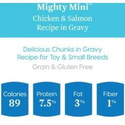 Solid Gold Mighty Mini Chicken & Salmon Recipe In Gravy Grain-Free Small & Medium Breed Dog Food Cups -Blue Buffalo Shop 98695 PT3. AC SS1800 V1543522430