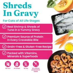 Solid Gold Five Oceans Shrimp & Tuna Recipe In Gravy Grain-Free Canned Cat Food 10 Solid Gold Five Oceans Shrimp & Tuna Recipe In Gravy Grain-Free Canned Cat Food -Blue Buffalo Shop 99194 PT3. AC SS1800 V1543523908